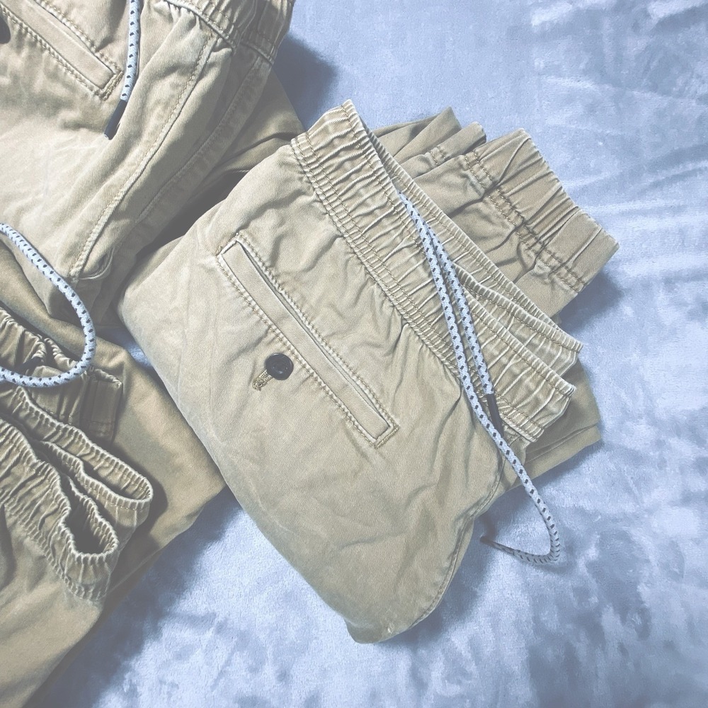 Aeropostale Joggers Medium Brown Pants Casual Drawstring Loose  Tapered 3 Pair - Picture 11 of 11